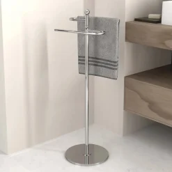 Piantana portasalviette acciaio cromato 24x82 cm