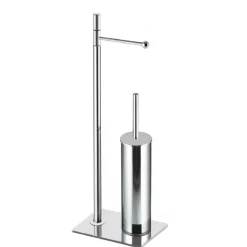 Piantana wc acciaio cromato 16x11x57 cm