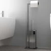 Piantana wc acciaio cromato 16x11x62 cm