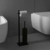 Piantana wc nero opaco 16x11x57 cm