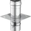 Piastra con elemento dritto diam. 100 acciaio sp.0,5 mm