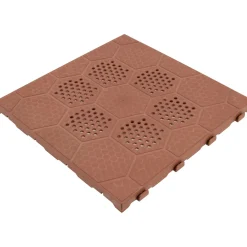 Piastrella da esterno autobloccante in polipropilene Easy line cotto 40x40 cm
