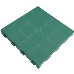 Piastrella da esterno in polipropilene chiusa Combi verde 39x39 cm