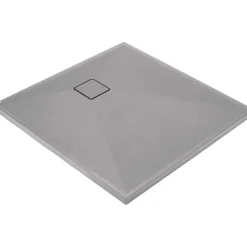 Piatto doccia granito Idrostile Puerto Padre 80x80 cm grigio metallizzato