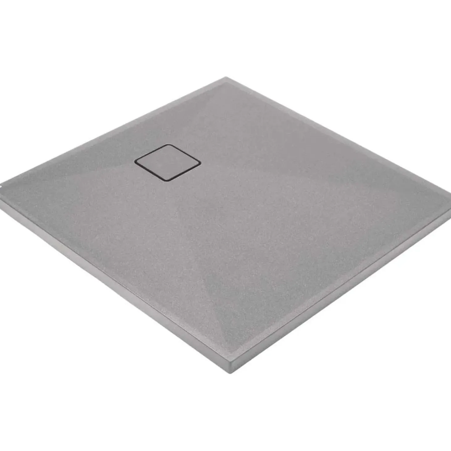 Piatto doccia granito Idrostile Puerto Padre 80x80 cm grigio metallizzato