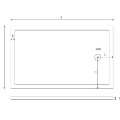 Piatto doccia kepler 80x100 cm
