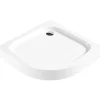 Piatto doccia semicircolare Idrostile Punk coperchio 80x80 cm bianco