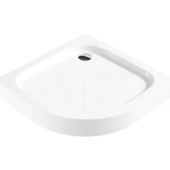 Piatto doccia semicircolare Idrostile Punk coperchio 80x80 cm bianco
