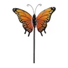 Pick in metallo Farfalla H 70 cm arancione
