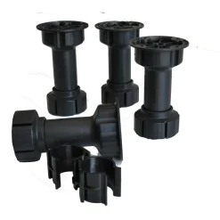 Piedini per zoccolino cucina in pvc nero H 10 cm