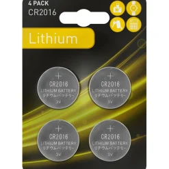 Pila a bottone al litio CR 2016 4 pz.