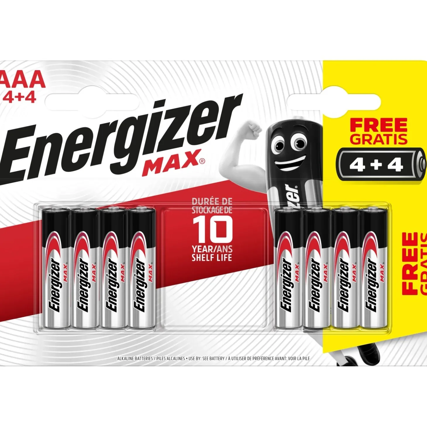 Pila alcalina Energizer MAX ALK AAA Mini Stilo 4+4 pz