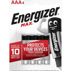 Pila alcalina Energizer MAX ALK AAA Mini Stilo 4 pz