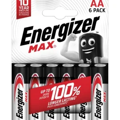 Pila alcalina Energizer MAX ALK AA 6 pz