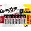 Pila alcalina Energizer MAX ALK AA 8 pz + 4 omaggio