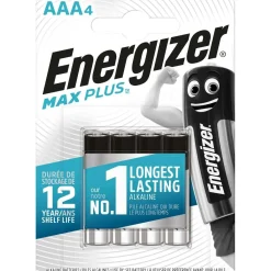Pila alcalina Energizer MAX PLUS ALK AAA 4 pz