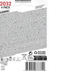 Pile litio bottone Energizer CR2032 specialistiche 235 mAh 4 pz