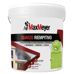 Pittura per esterno traspirante MaxMeyer Quarzo Riempitivo bianco 14 l