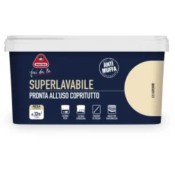 Pittura per interni antimuffa Boero Superlavabile cachemire 2,5 l