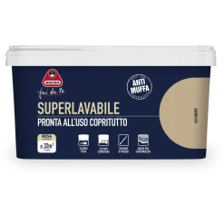 Pittura per interni antimuffa Boero Superlavabile canapa 2,5 l