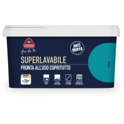 Pittura per interni antimuffa Boero Superlavabile ottanio 2,5 l
