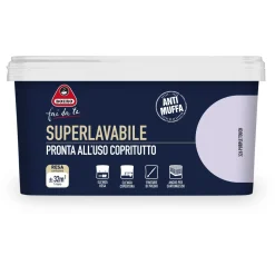 Pittura per interni antimuffa Boero Superlavabile purple touch 2,5 l