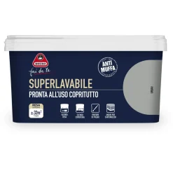 Pittura per interni antimuffa Boero Superlavabile urban 2,5 l
