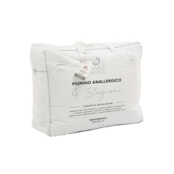 Piumino 4 stagioni singolo bianco