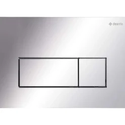 Placca di comando doppio scarico Idrostile slim 165x247 mm cromo lucido