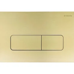 Placca di comando doppio scarico Idrostile slim 165x247 mm oro spazzolato