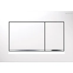 Placca di comando Geberit Sigma30 bianco cromato lucido a doppio filo