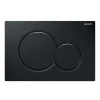 Placca sigma 01 due tasti per cassetta geberit nero