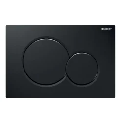Placca sigma 01 due tasti per cassetta geberit nero