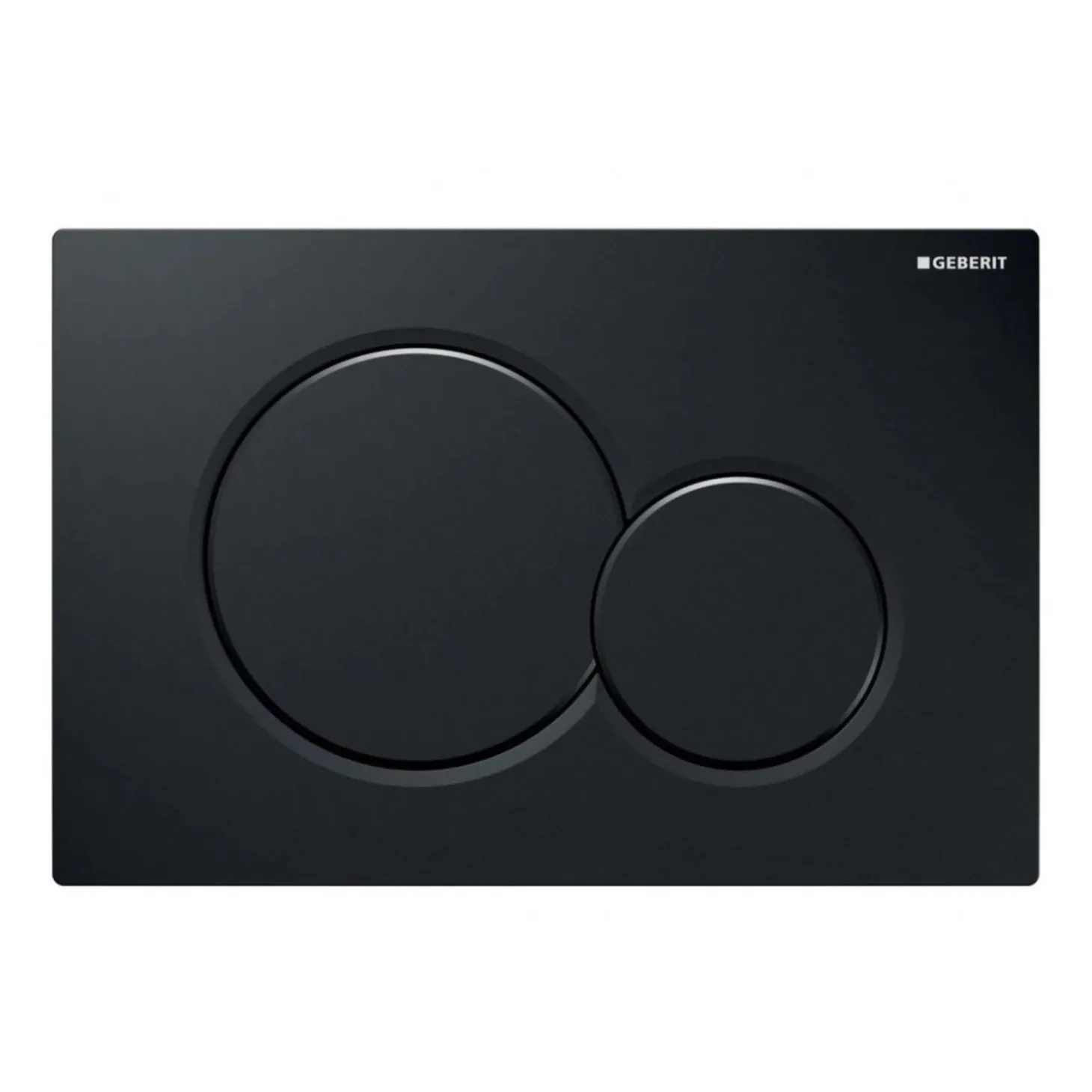 Placca sigma 01 due tasti per cassetta geberit nero