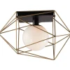Plafoniera Abraxas 31,5x31,5x42 cm nero/oro