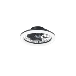 Plafoniera con ventilatore Etesia dimmerabile 5500 lm CCT 40W nero