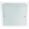 Plafoniera Dritta curva 30x30x9 cm bianco