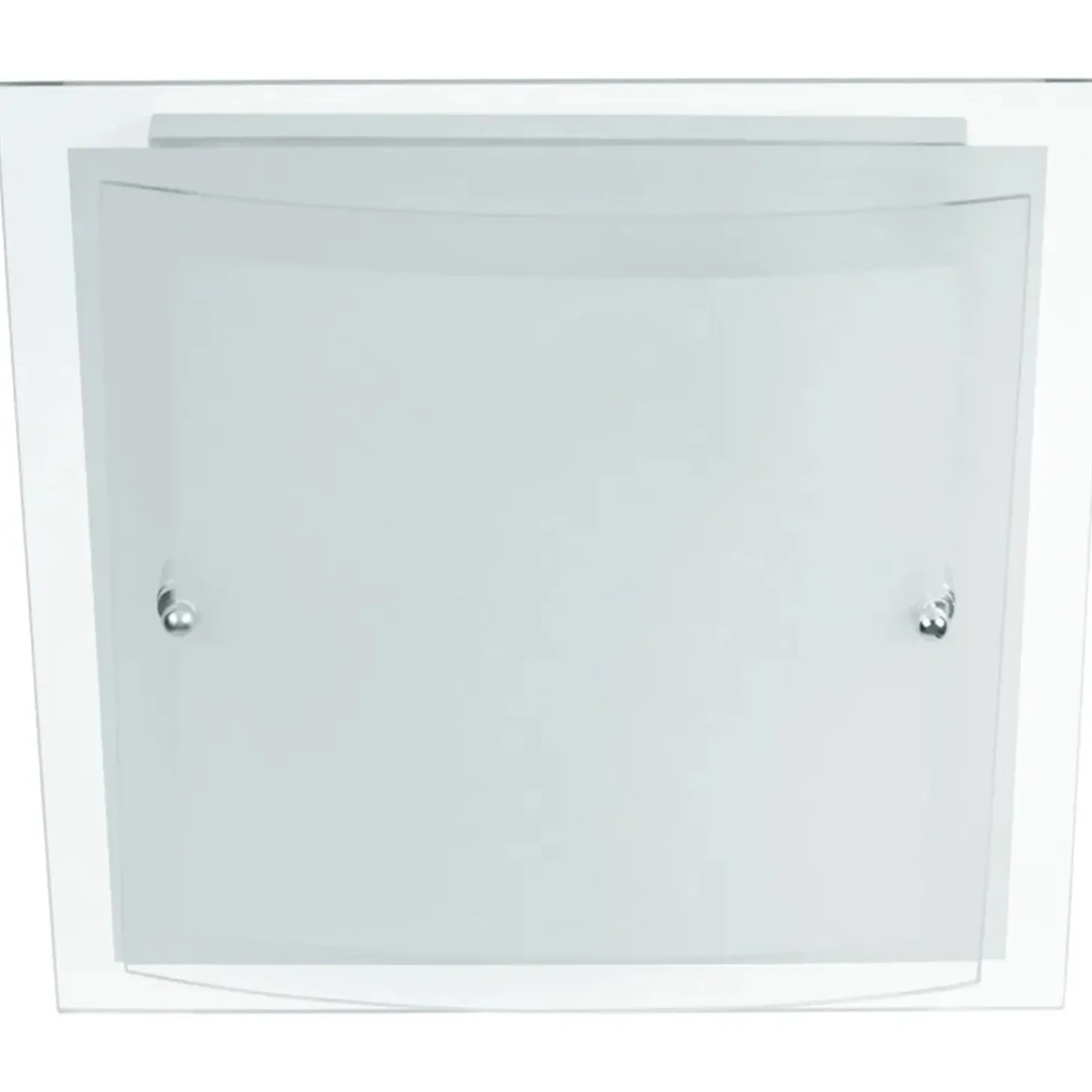 Plafoniera Dritta curva 30x30x9 cm bianco