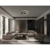 Plafoniera LED Julio 3320 lm bianco caldo 38x36 cm grigio