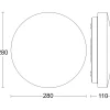 Plafoniera LED RS 20 S 942 lm 28x11 cm bianco