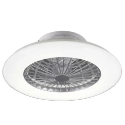 Plafoniera LED Stralsund con ventilatore 3500 lm CCT Ø 49 x 16 cm titano