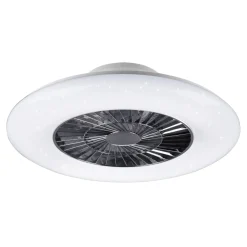 Plafoniera LED Visby con ventilatore 4400 lm CCT Ø 58 x 19 cm cromo