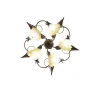 Plafoniera Tristano 5 luci 68x20 cm marrone