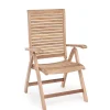 Poltrona pieghevole in legno teak Maryland 109x61,5x64 cm