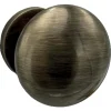 Pomolo per porta Ares bronzo graffiato Ø 65 mm