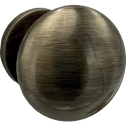 Pomolo per porta Ares bronzo graffiato Ø 65 mm