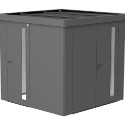 Porta aggiuntiva casetta da giardino Neo Biohort grigio quarzo metallizzato