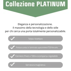 Porta a libro sinistra Cleaf bianca 80x210 cm