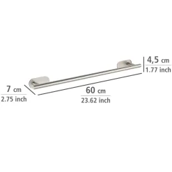 Porta asciugamani Turbo-Loc Uno Orea satinato 60 cm