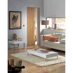 Porta a soffietto Axia in PVC 84x215 cm rovere chiaro